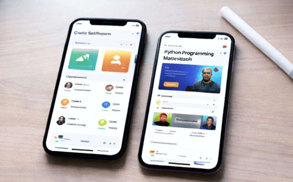 E-learning mobile app development project